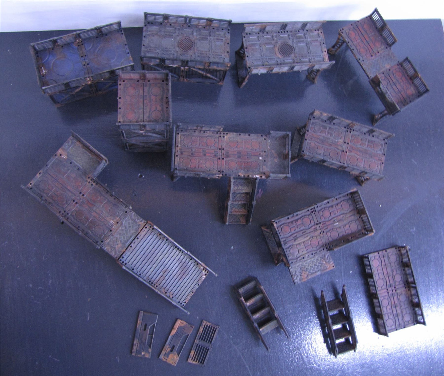 Gantries Walkway Scenery Lot - Painted And Magnetised - Terrain - Warhammer AoS 40k #1HS