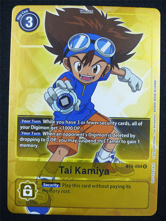 Tai Kamiya BT4-094 R alt art - Digimon Card #17X