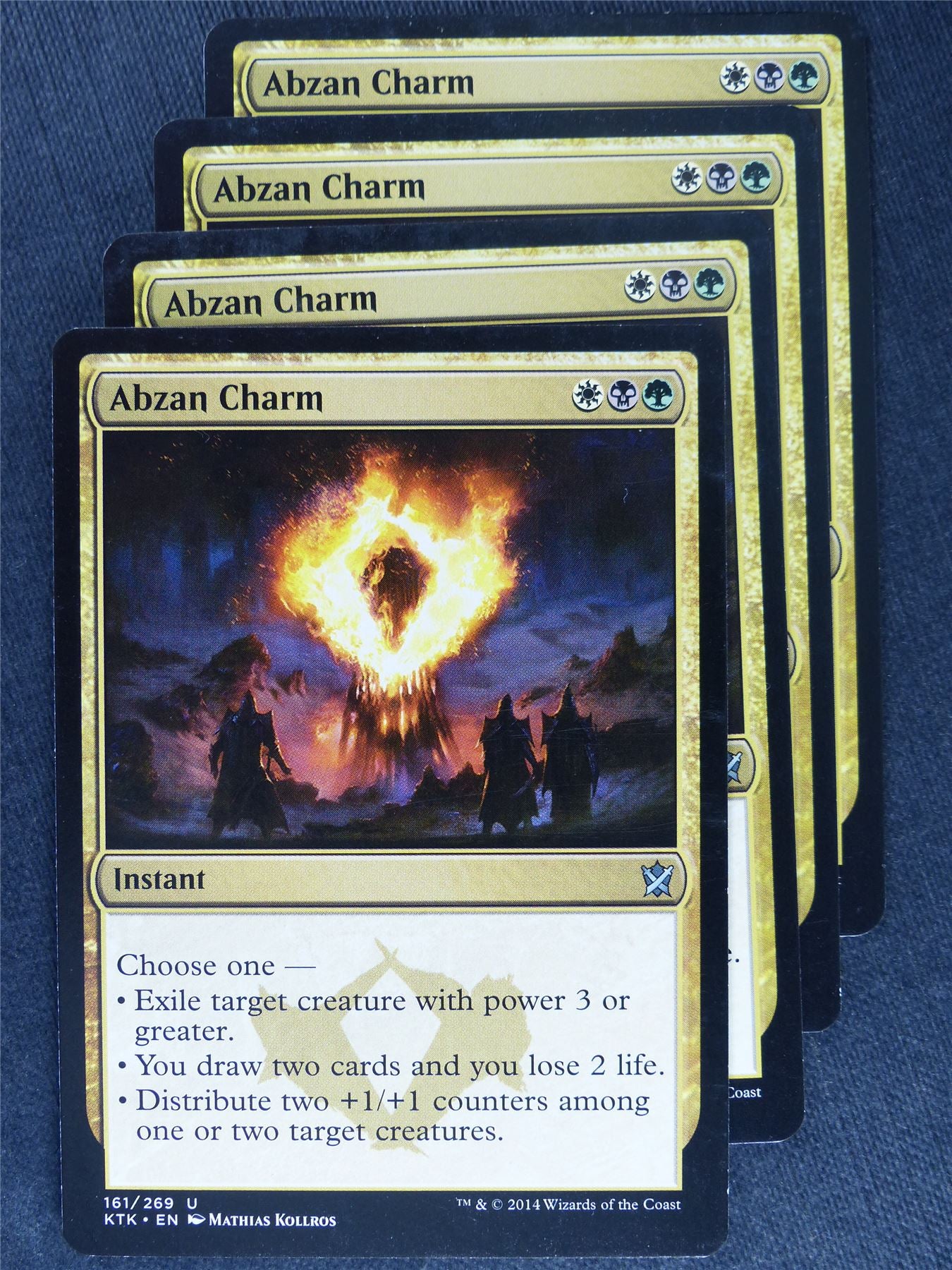 Abzan Charm x4 - Mtg Magic Cards #KL