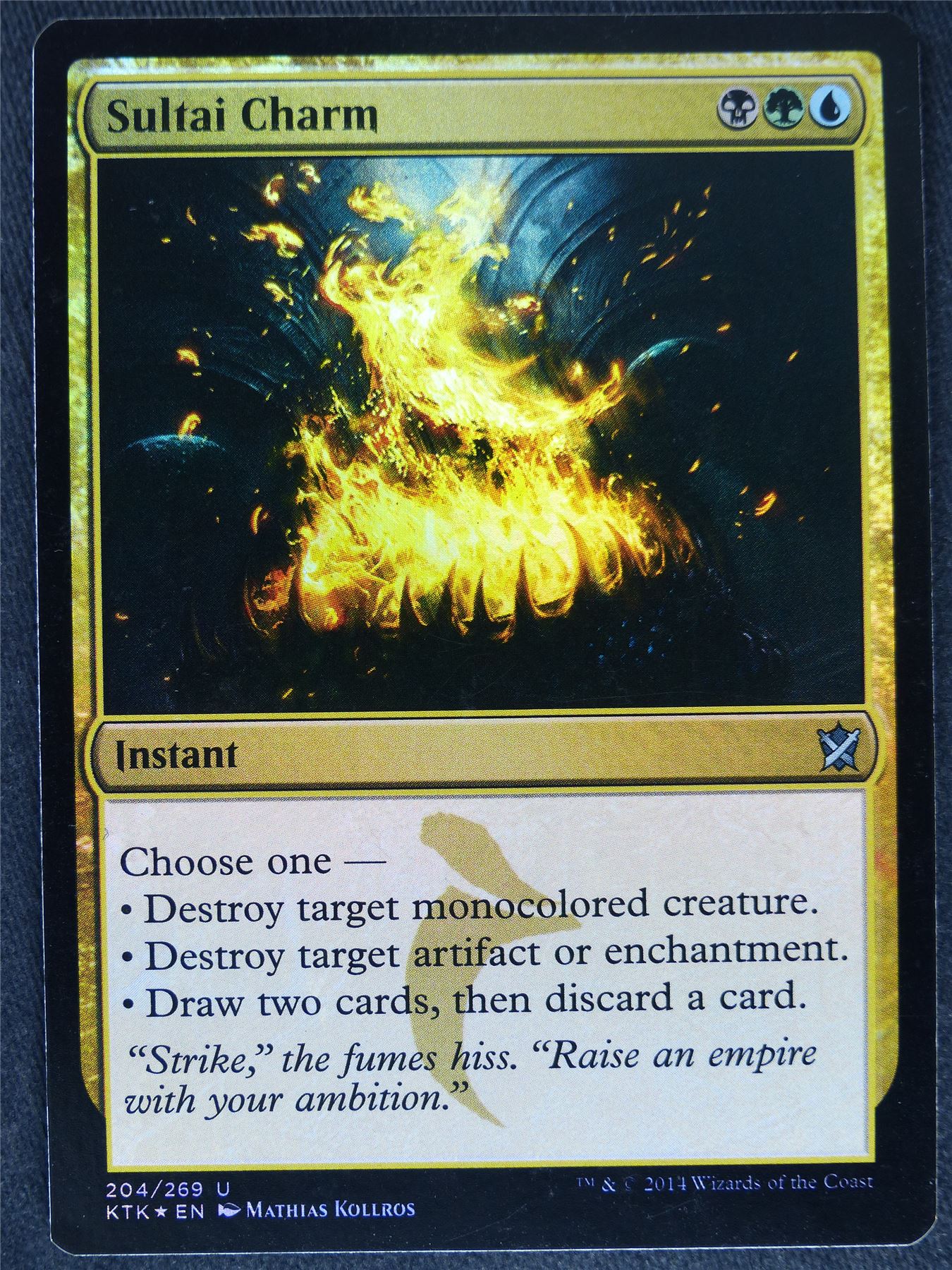 mtg charm cards Sultai Charm Foil