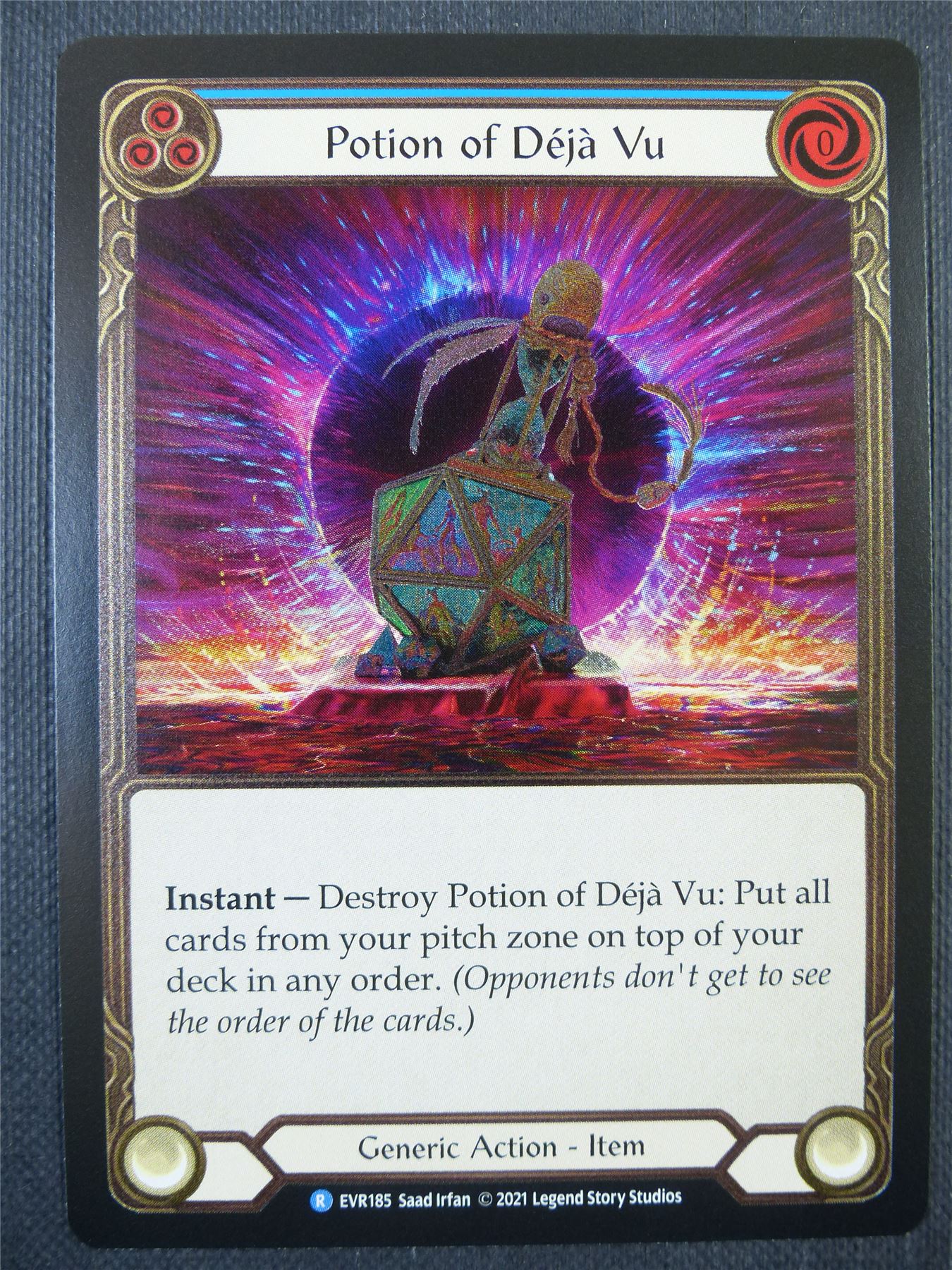 Potion of Deja Vu Blue Cold Foil - 1st ed Everfest - Flesh & Blood Card #6FQ