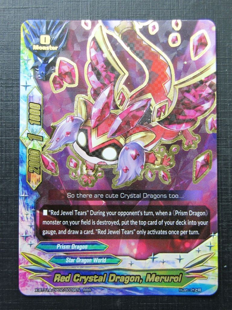 Red Crystal Dragon Merurol X-BT01A-CP02 RRR - Buddyfight Card # 2G62