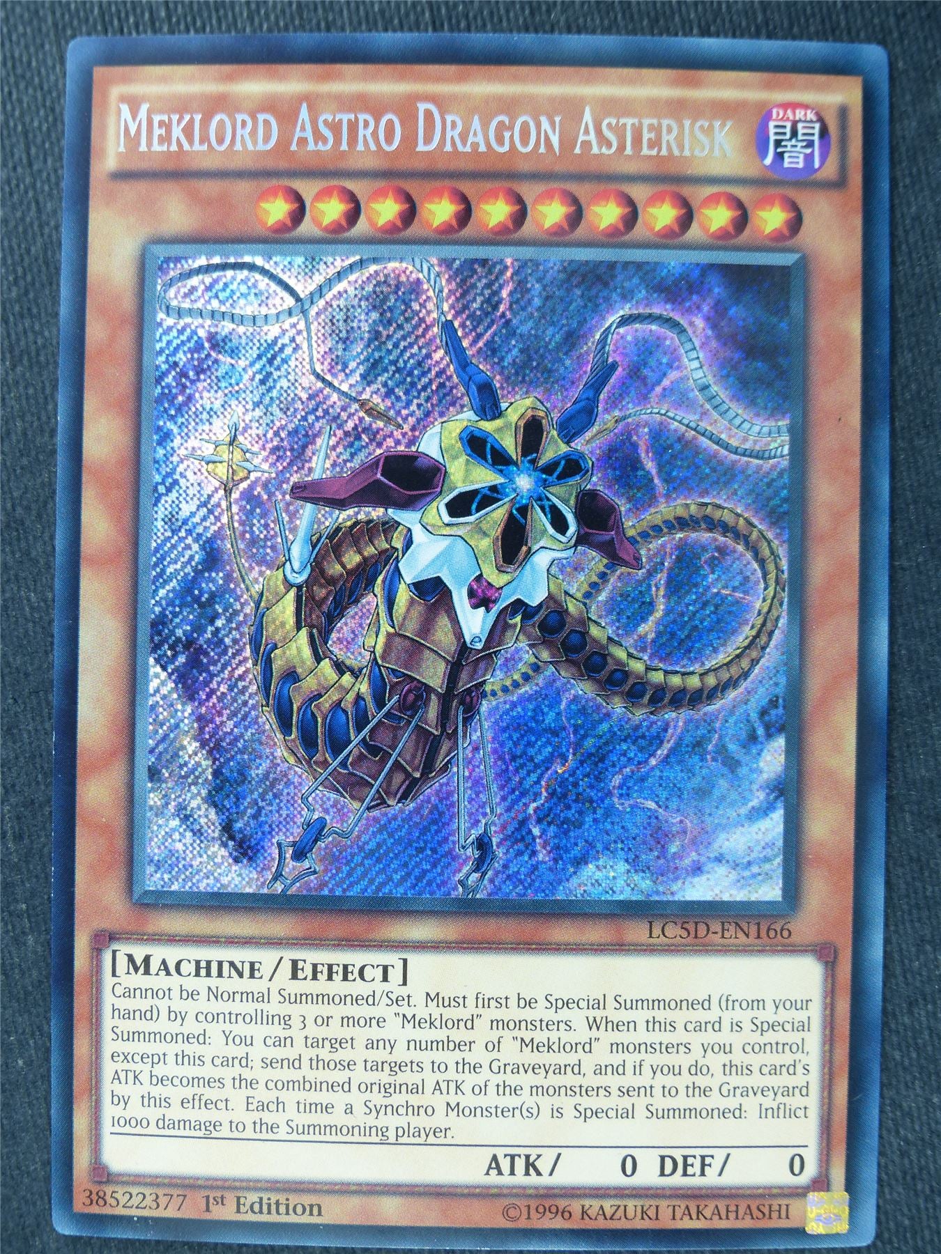 Meklord Astro Dragon Asterisk LC5D Secret Rare - 1st ed - Yugioh Cards #WJ