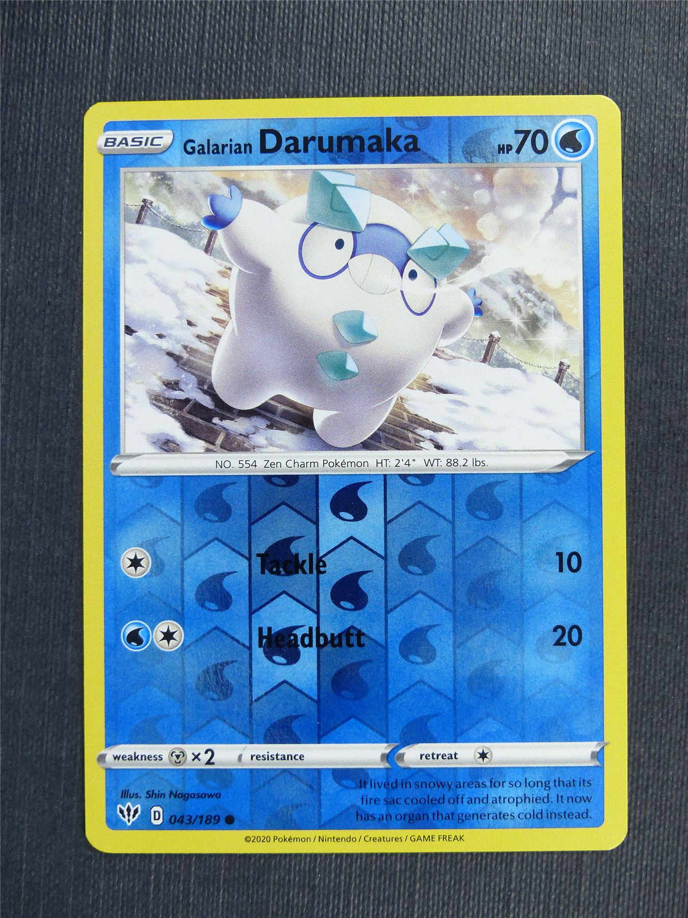 Galarian Darumaka 043/189 Reverse Holo - DAA - Pokemon Card #3CV