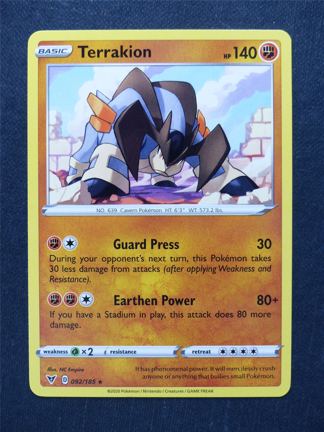 Terrakion 092/185 - Vivid Voltage