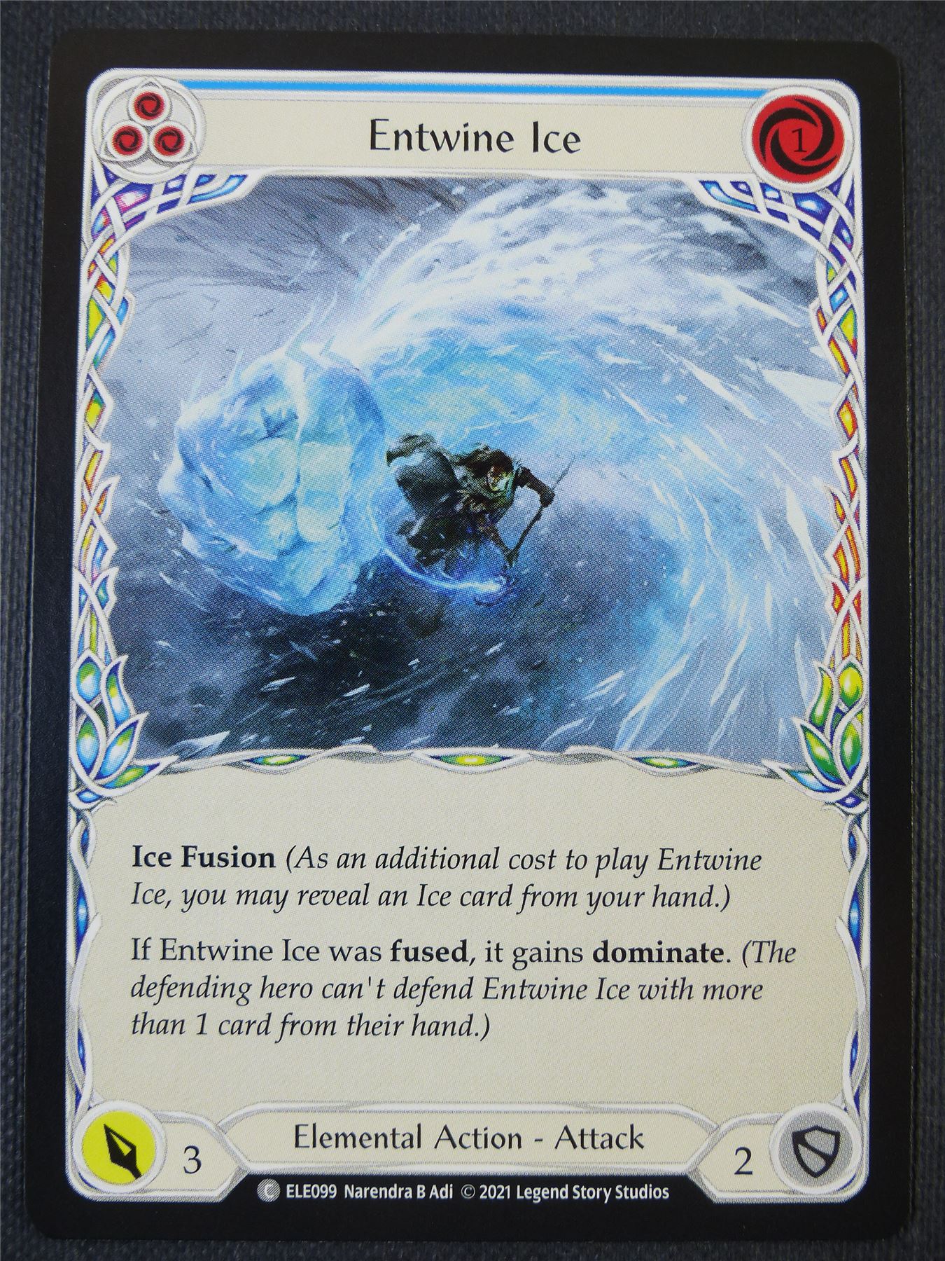 Entwine Ice - Blue - Tales of Aria 1st ed - Flesh and Blood Card #64R