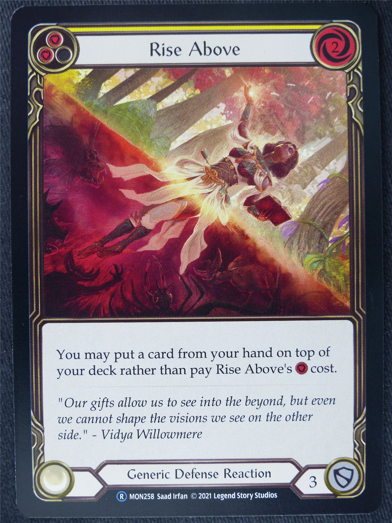 Rise Above Yellow - Monarch Unlimited - Flesh and Blood Cards #HE