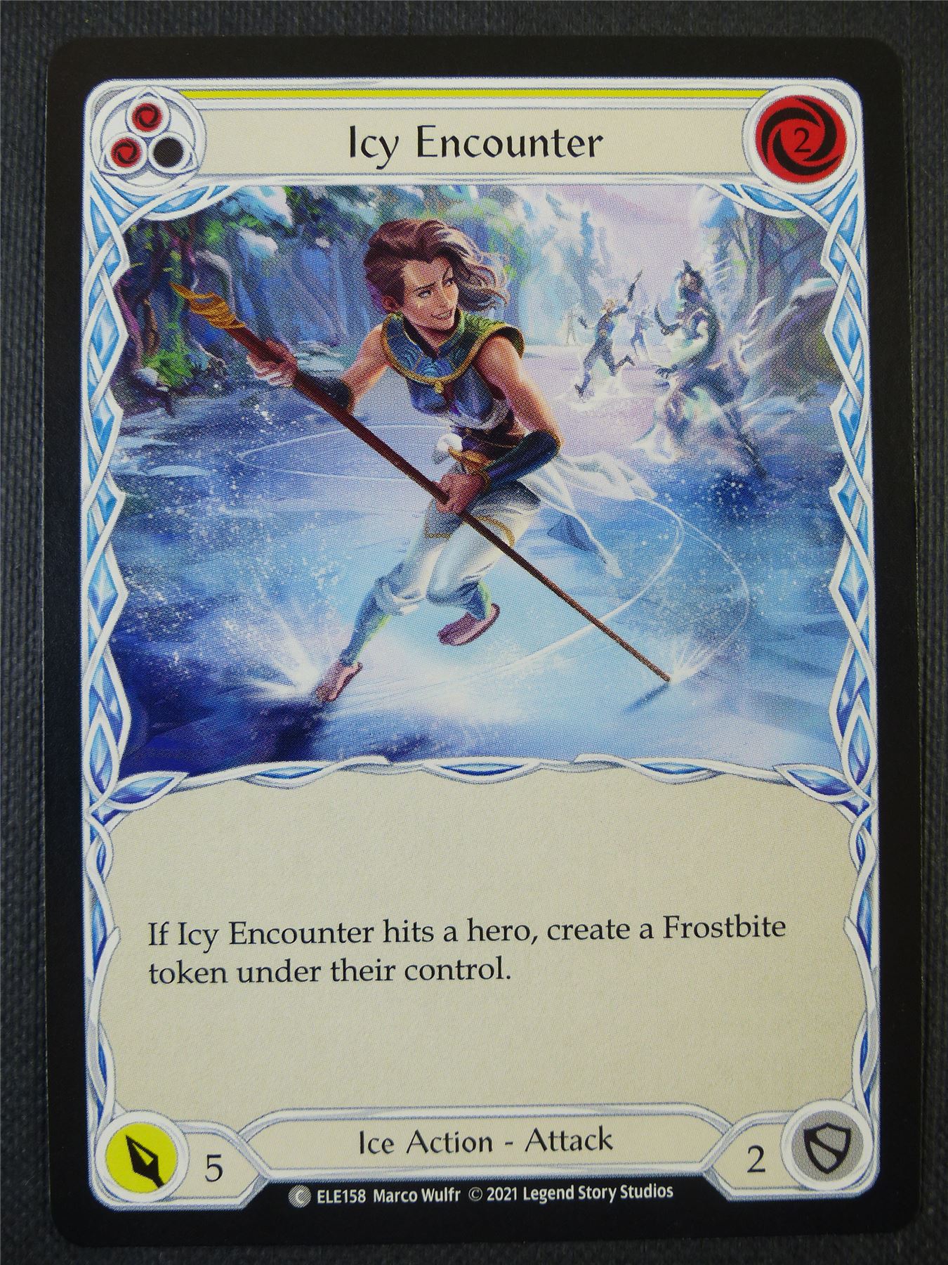 Icy Encounter - Yellow - Tales of Aria 1st ed - Flesh and Blood Card #62M