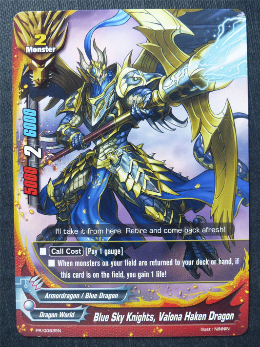Blue Sky Knights Valona Haken Dragon Promo - Buddyfight Cards #L7