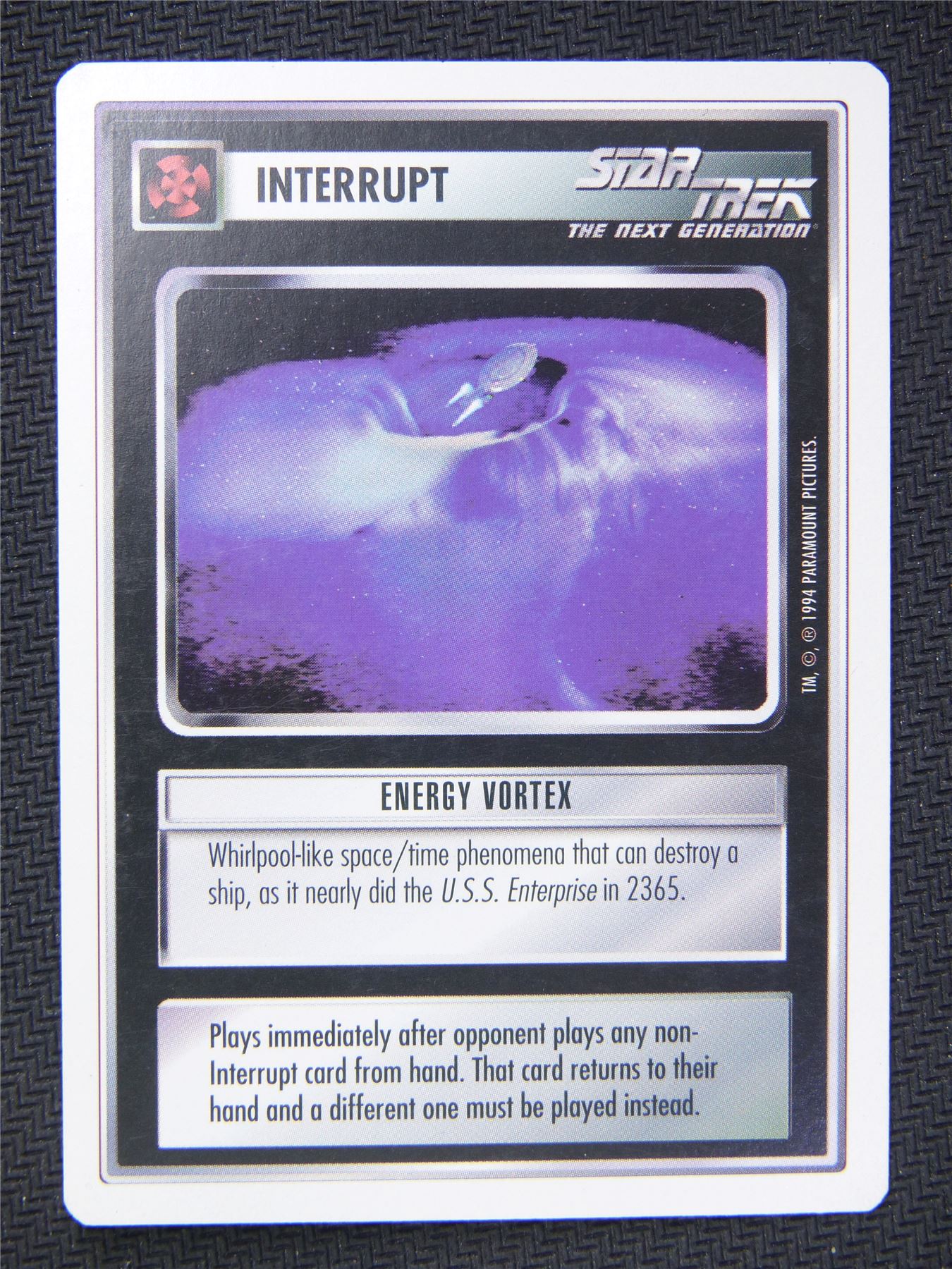 Interrupt Energy Vortex - Star Trek Next Gen Card #4QO