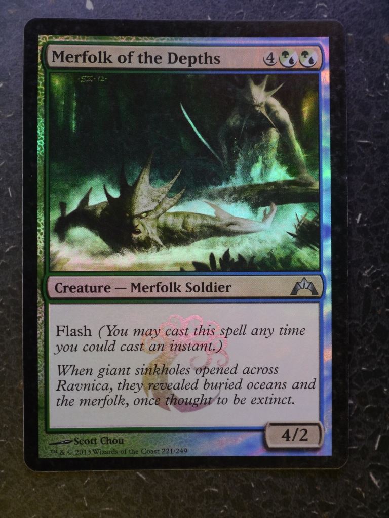 MTG Magic Cards: MERFOLK OF THE DEPTHS FOIL # 4H33