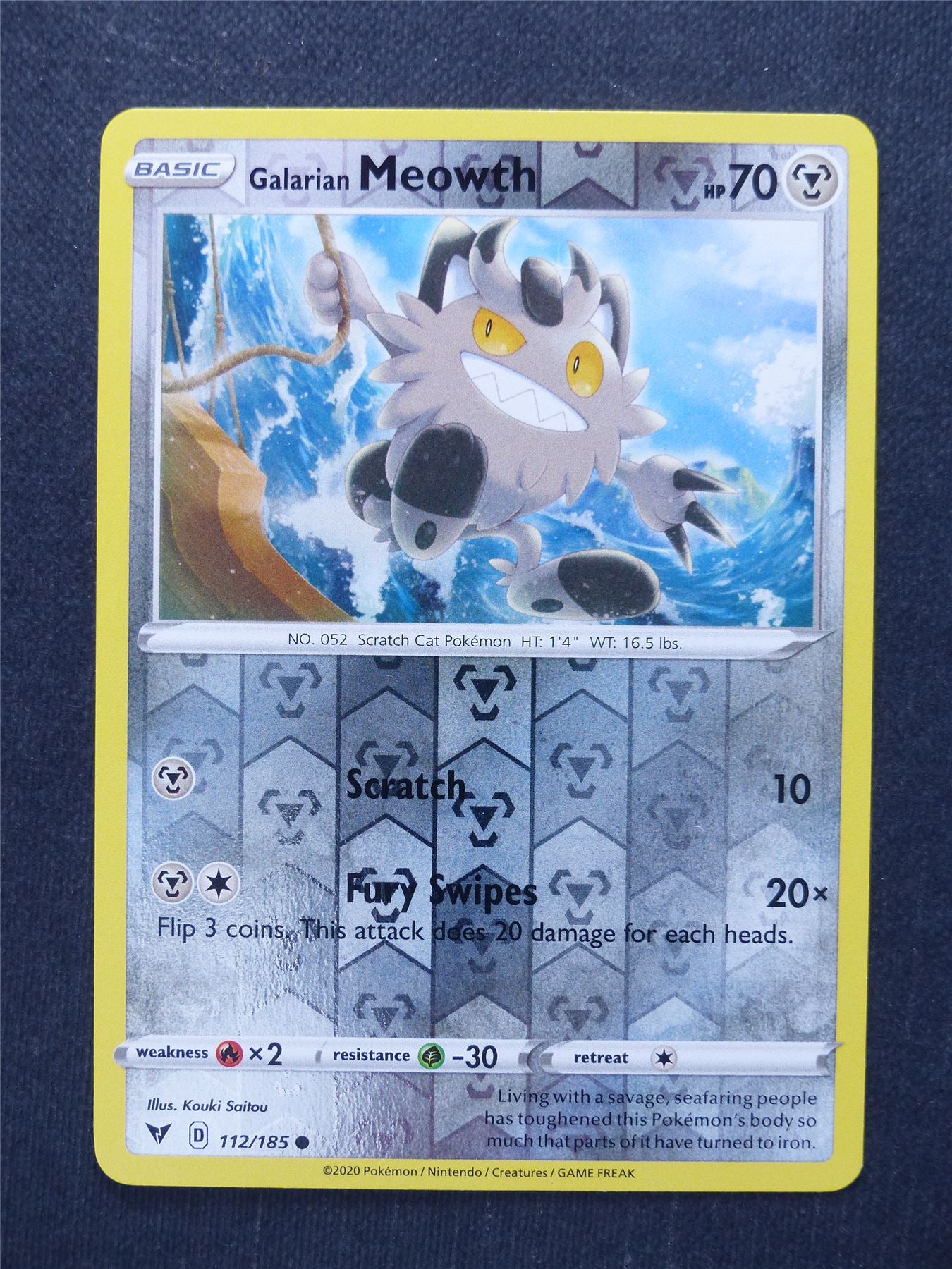 Galarian Meowth 112/185 Reverse - Vivid Voltage Archeron Galarian Meowth 112/185 Reverse - Vivid Voltage Archeron