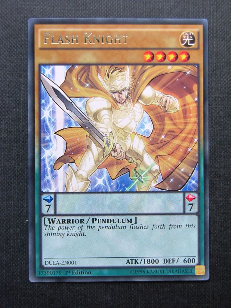 Flash Knight DUEA Rare - 1st ed - Yugioh Cards #1LI Archeron Flash Knight DUEA Rare - 1st ed - Yugioh Cards #1LI Archeron