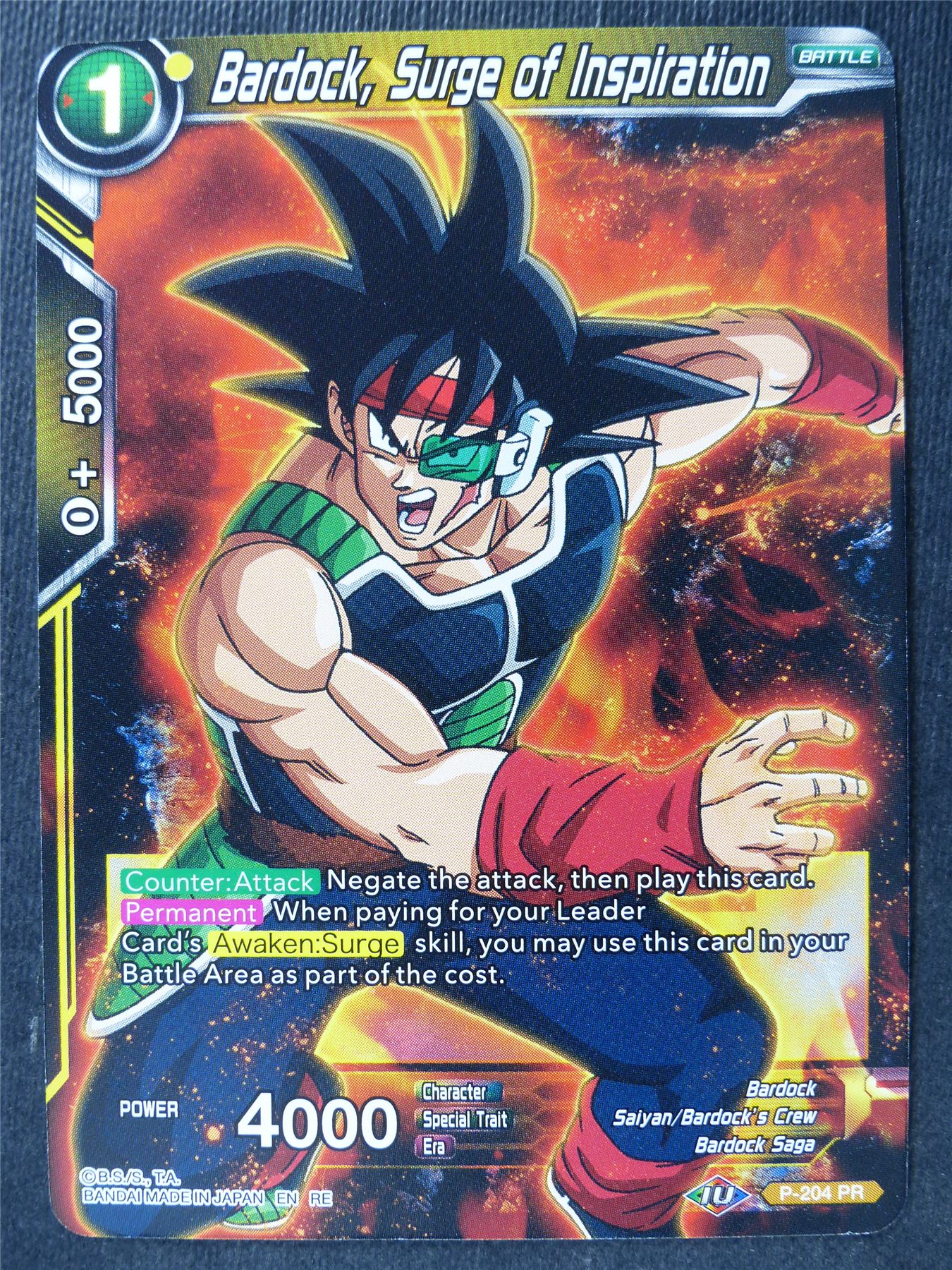 Bardock Surge of Inspiration - Mythic Booster - Dragon Ball Super Card #45E