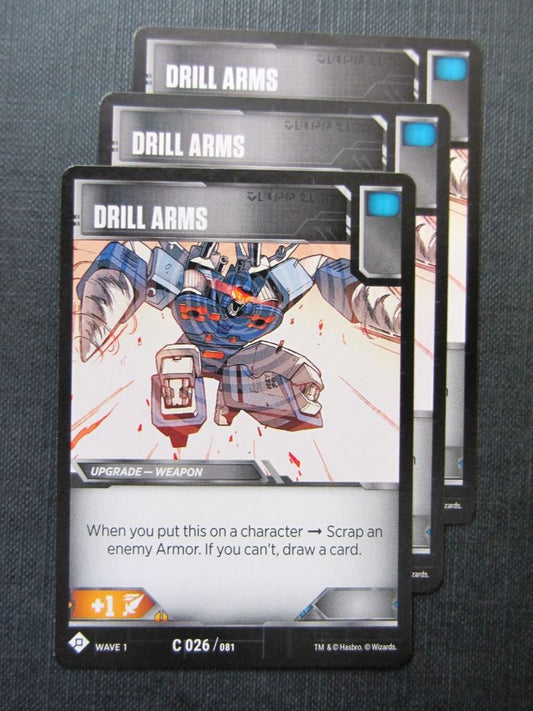 Drill Arms C 026/081 x3 - Transformers Cards #