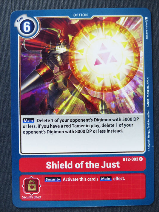 Shield of the Just BT2-093 R - Digimon Cards #Q5