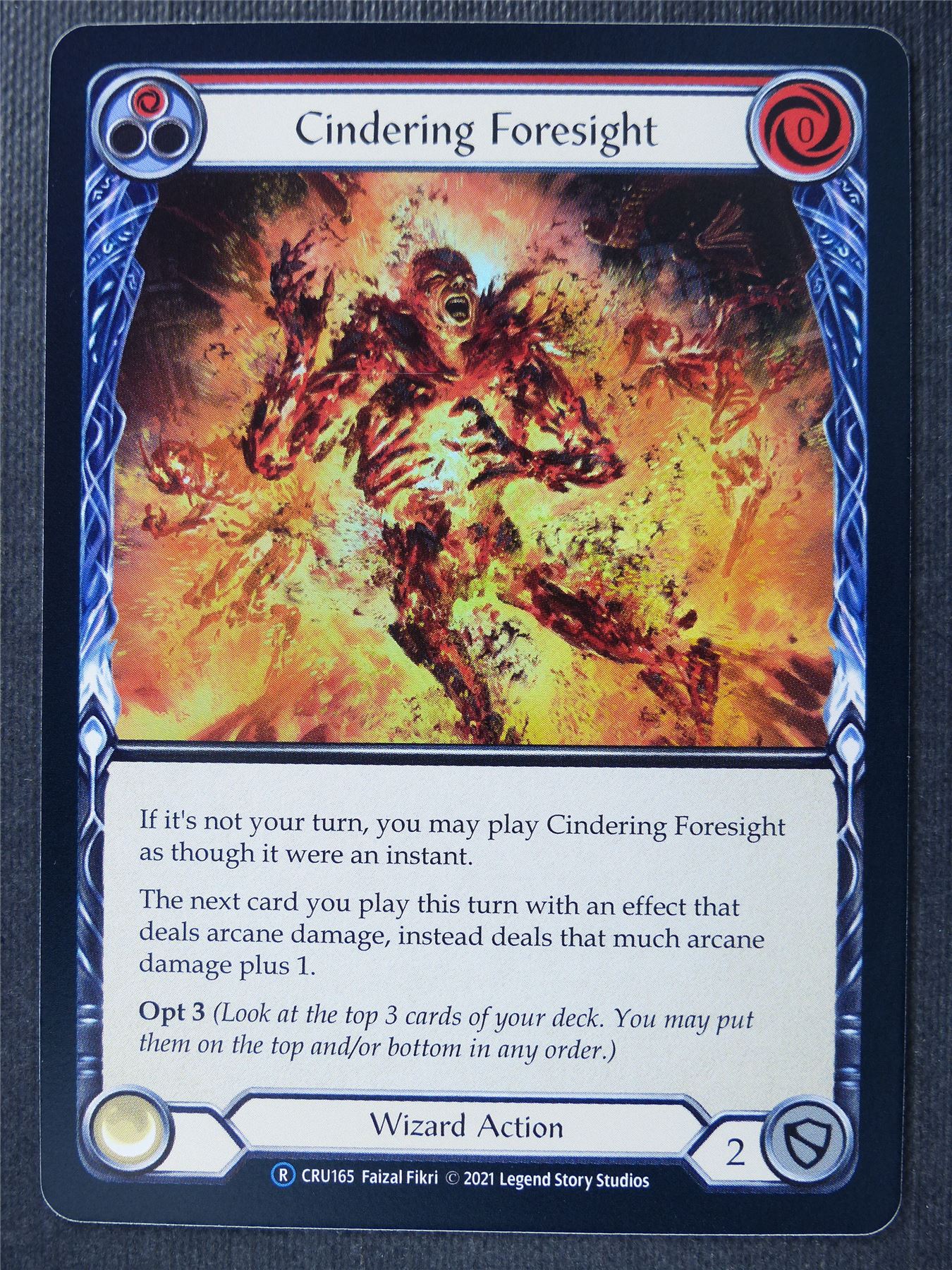 Cindering Foresight - Red CRU165 R Foil - Flesh & Blood Card #3MS