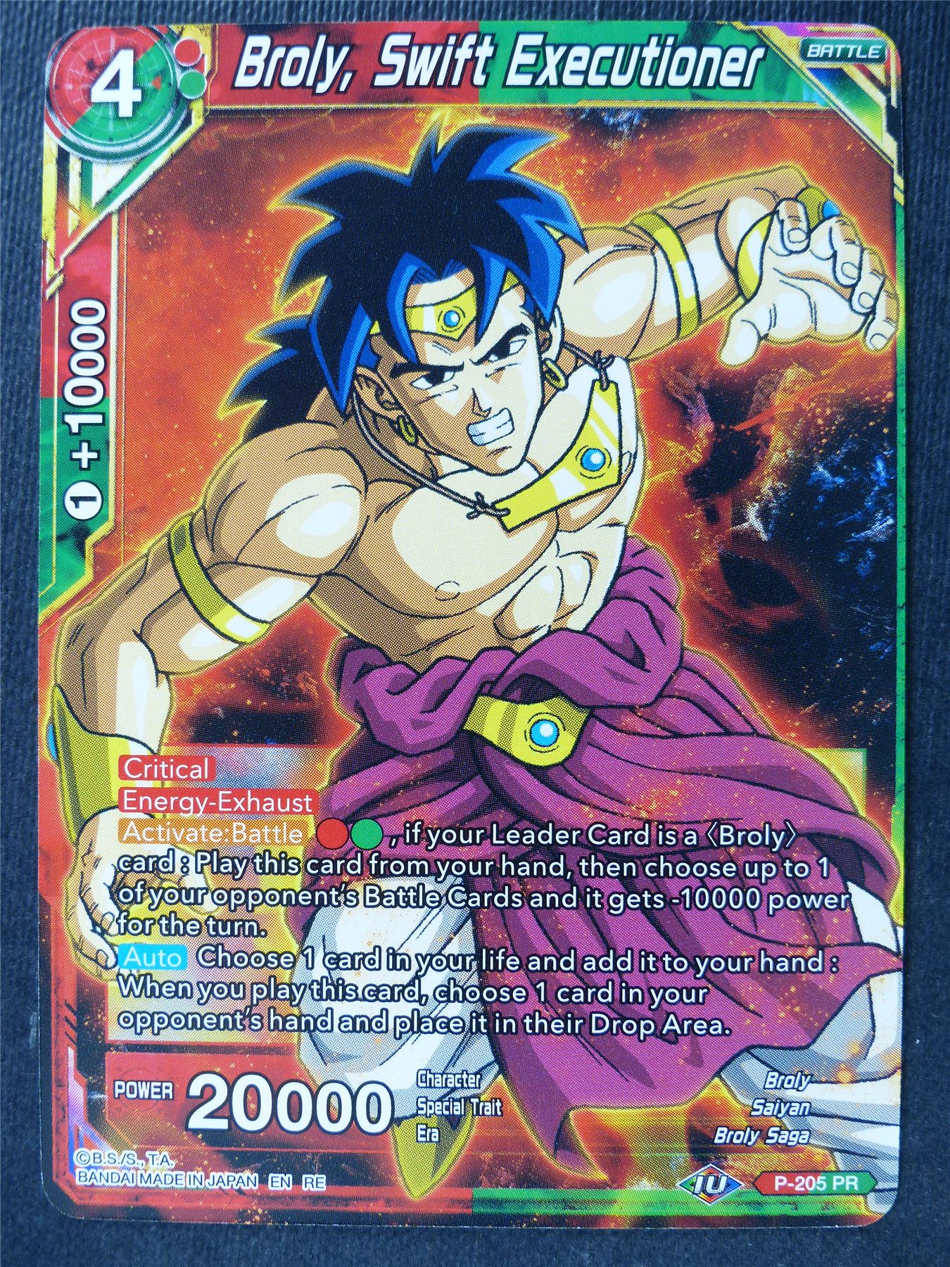 Broly Swift Executioner - Mythic Booster - Dragon Ball Super Card #44J