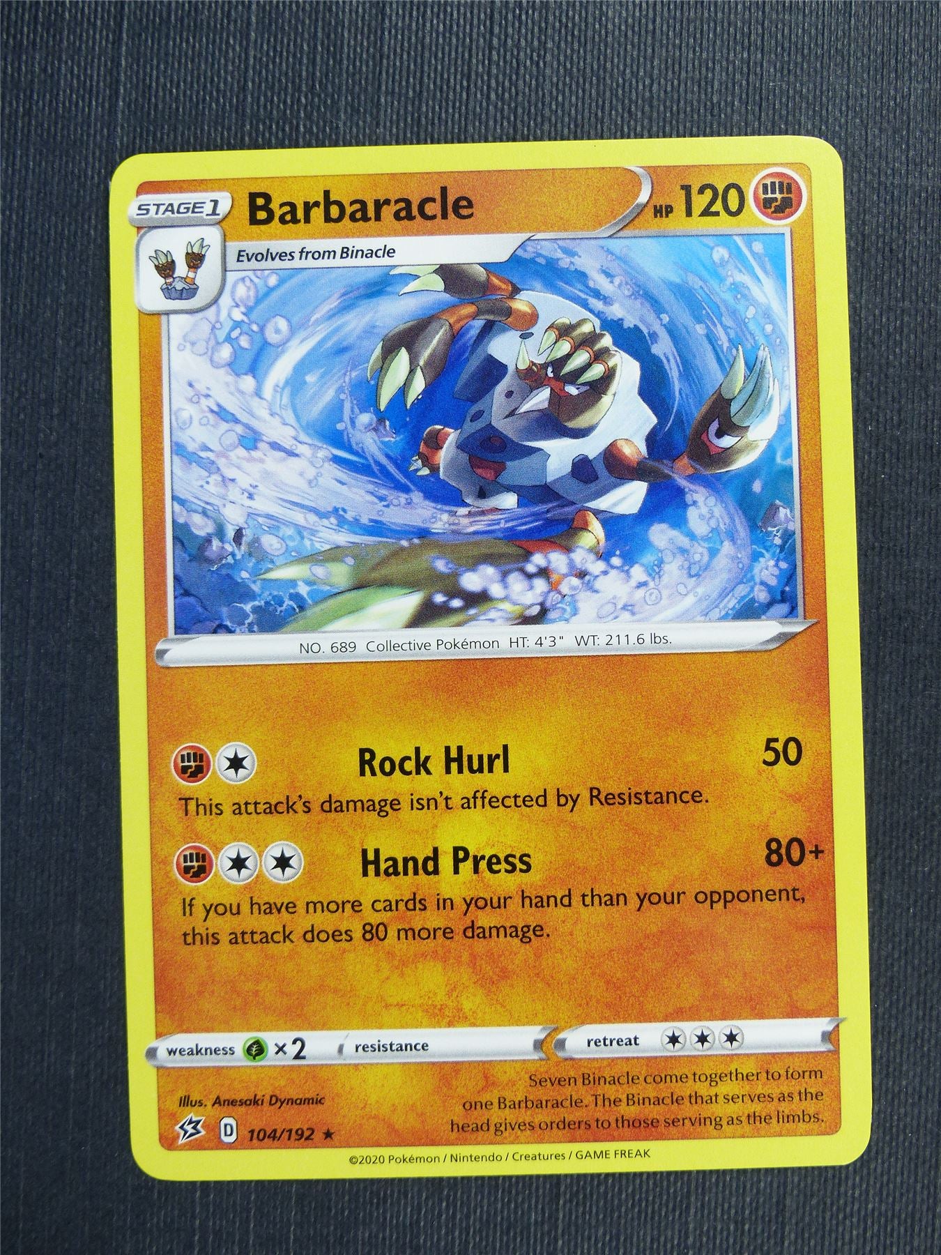Barbaracle 104/192 - RCL - Pokemon Card #3H5