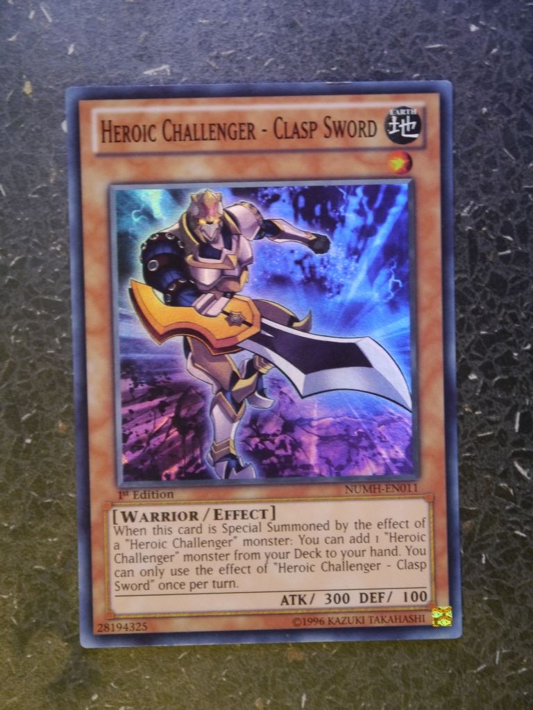 Yugioh Cards:HEROIC CHALLENGER-CLASP SWORD NUMH SUPER RARE # 2G87