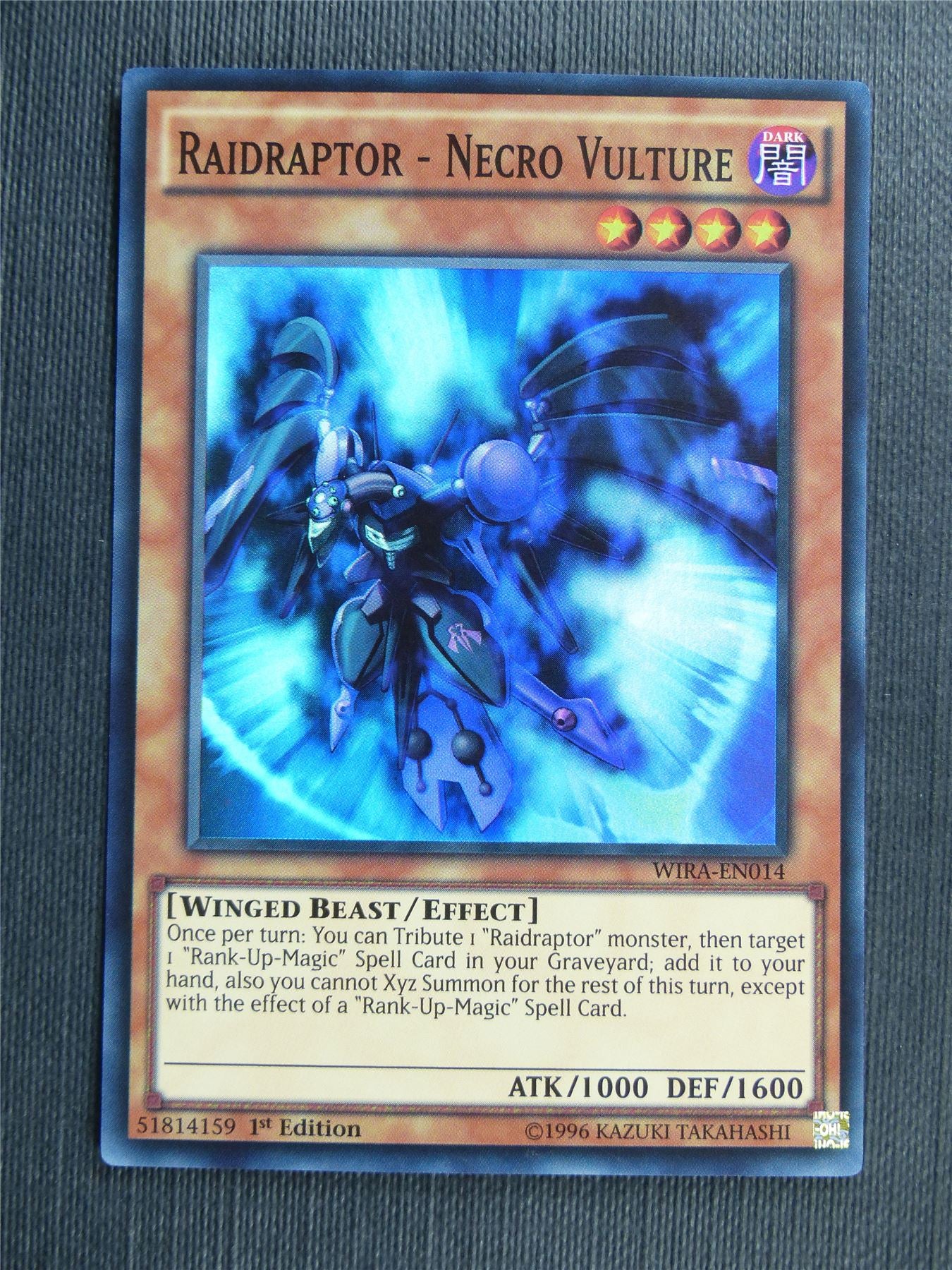 Raidraptor - Necro Vulture WIRA Super Rare - 1st ed - Yugioh Cards Archeron Raidraptor - Necro Vulture WIRA Super Rare - 1st ed - Yugioh Cards Archeron