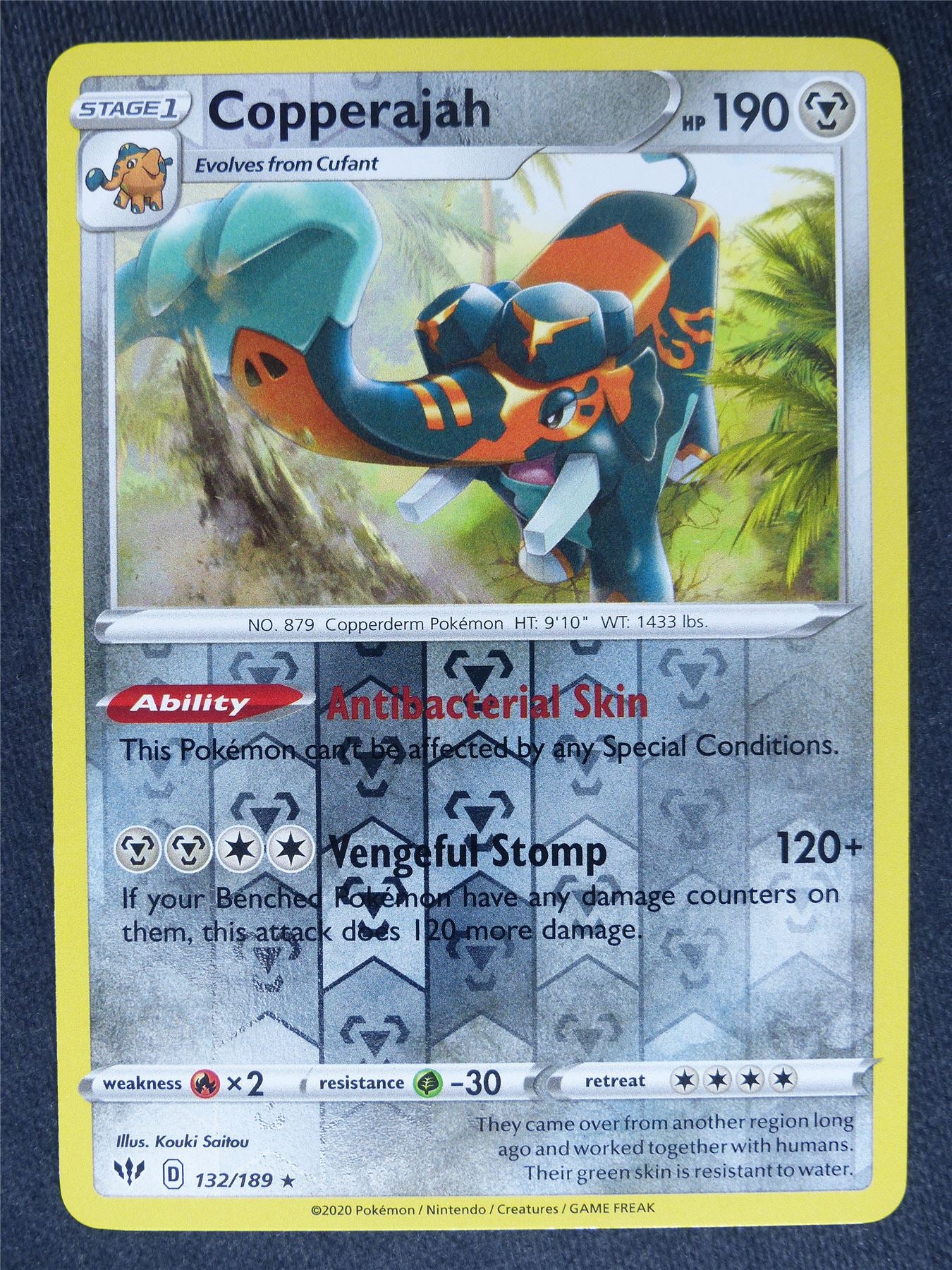 Copperajah 132/189 Reverse Holo - Pokemon Cards #4H Archeron Copperajah 132/189 Reverse Holo - Pokemon Cards #4H Archeron