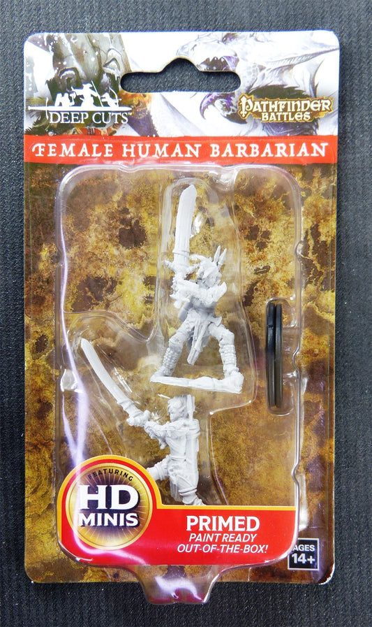 Female Human Barbarian - Pathfinder Battles Miniature #WO