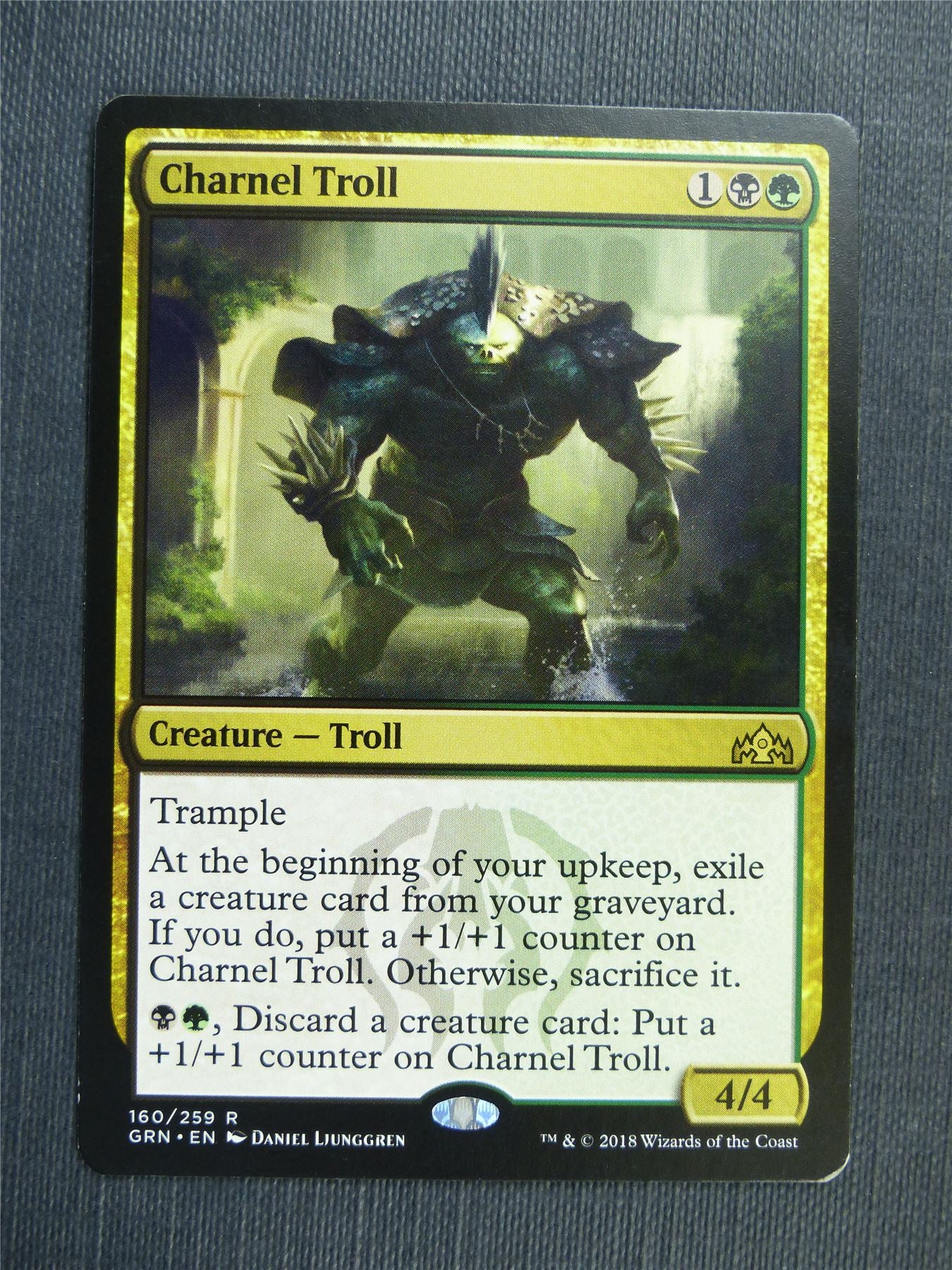 Charnel Troll - Mtg Magic Cards #15Y