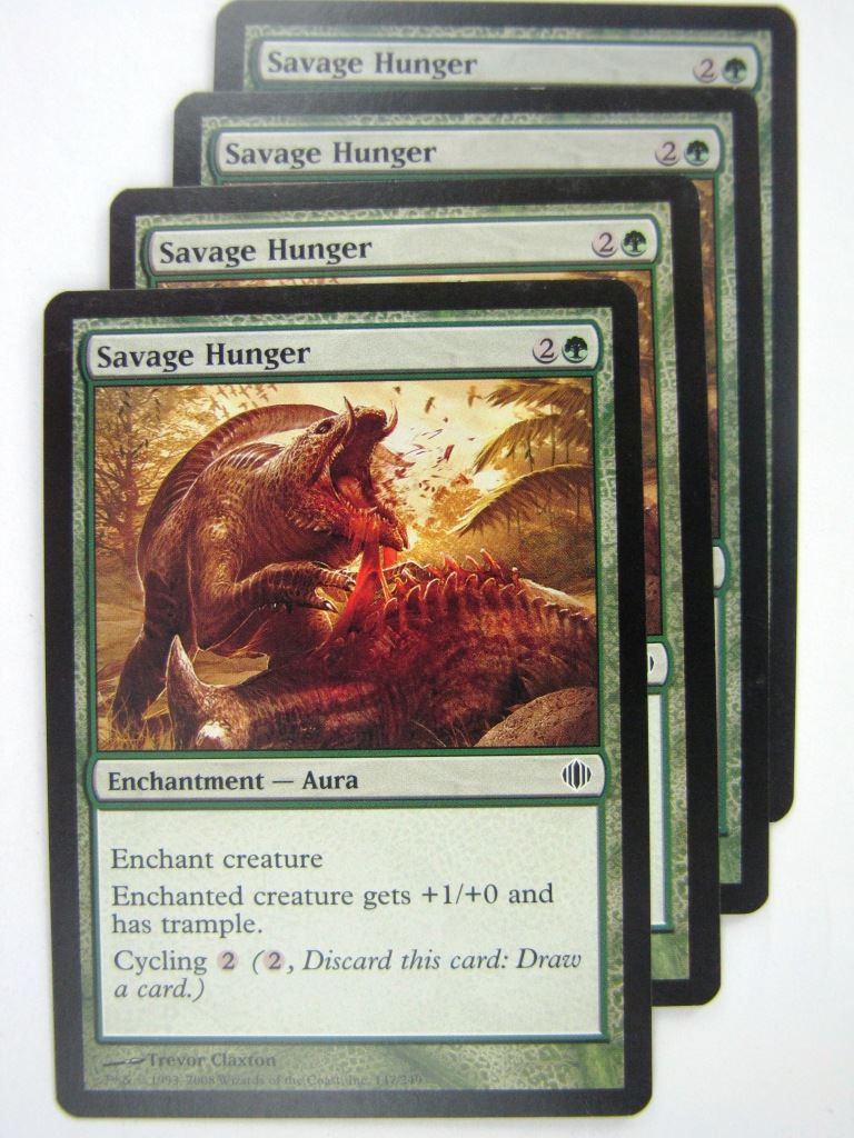 MTG Magic Cards: SAVAGE HUNGER x4 # 8G78