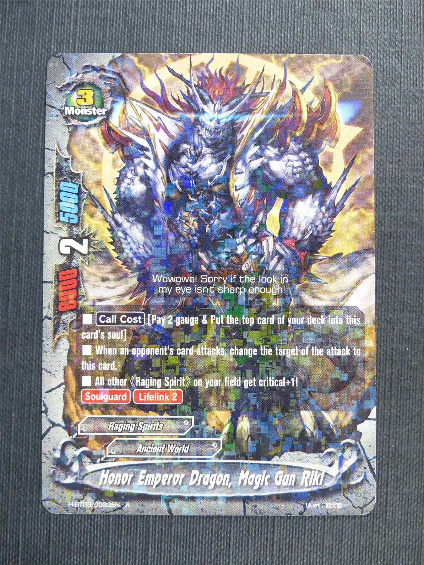 Honor Emperor Dragon Magic Gun Riki R Foil - Buddyfight Cards #50D