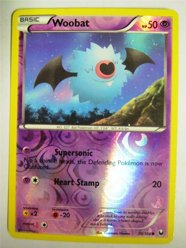 POKEMON CCG - WOOBAT 50/108 REV HOLO Archeron POKEMON CCG - WOOBAT 50/108 REV HOLO Archeron