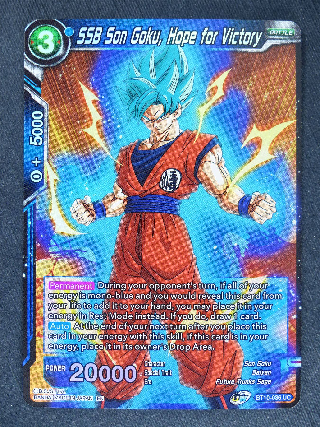 SSB Son Goku Hope for Victory Foil - Dragon Ball Super Cards #97