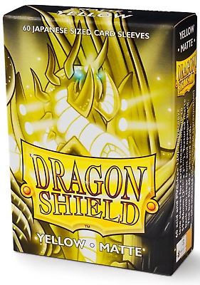 Yellow Matte Sleeves - 60 Pc - Small - Dragon Shield #19
