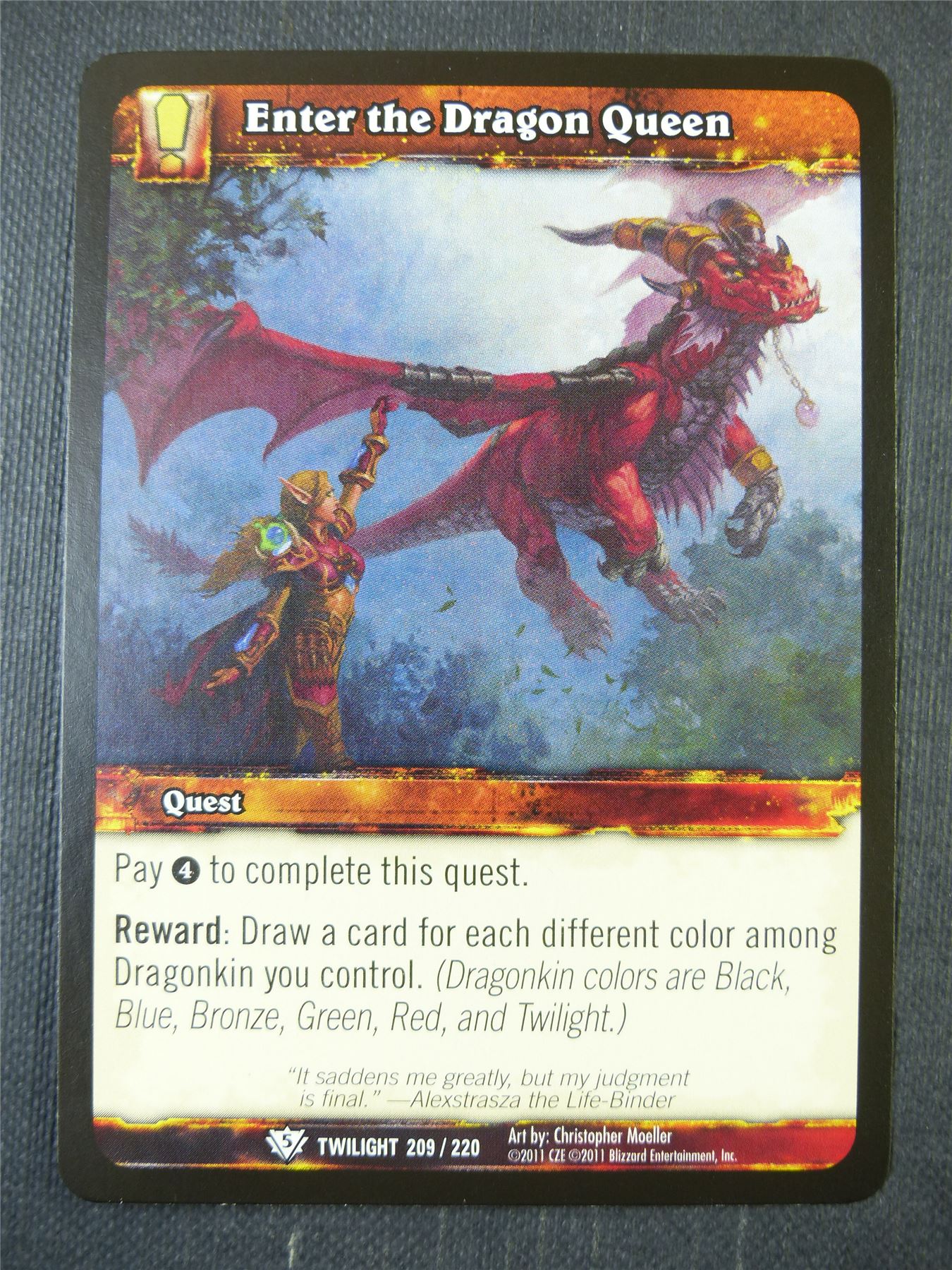 Enter the Dragon Queen 209/220 - WoW Card #17Y