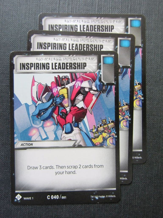 Inspiring Leadership C 040/081 x3 - Transformers Cards # 7F25
