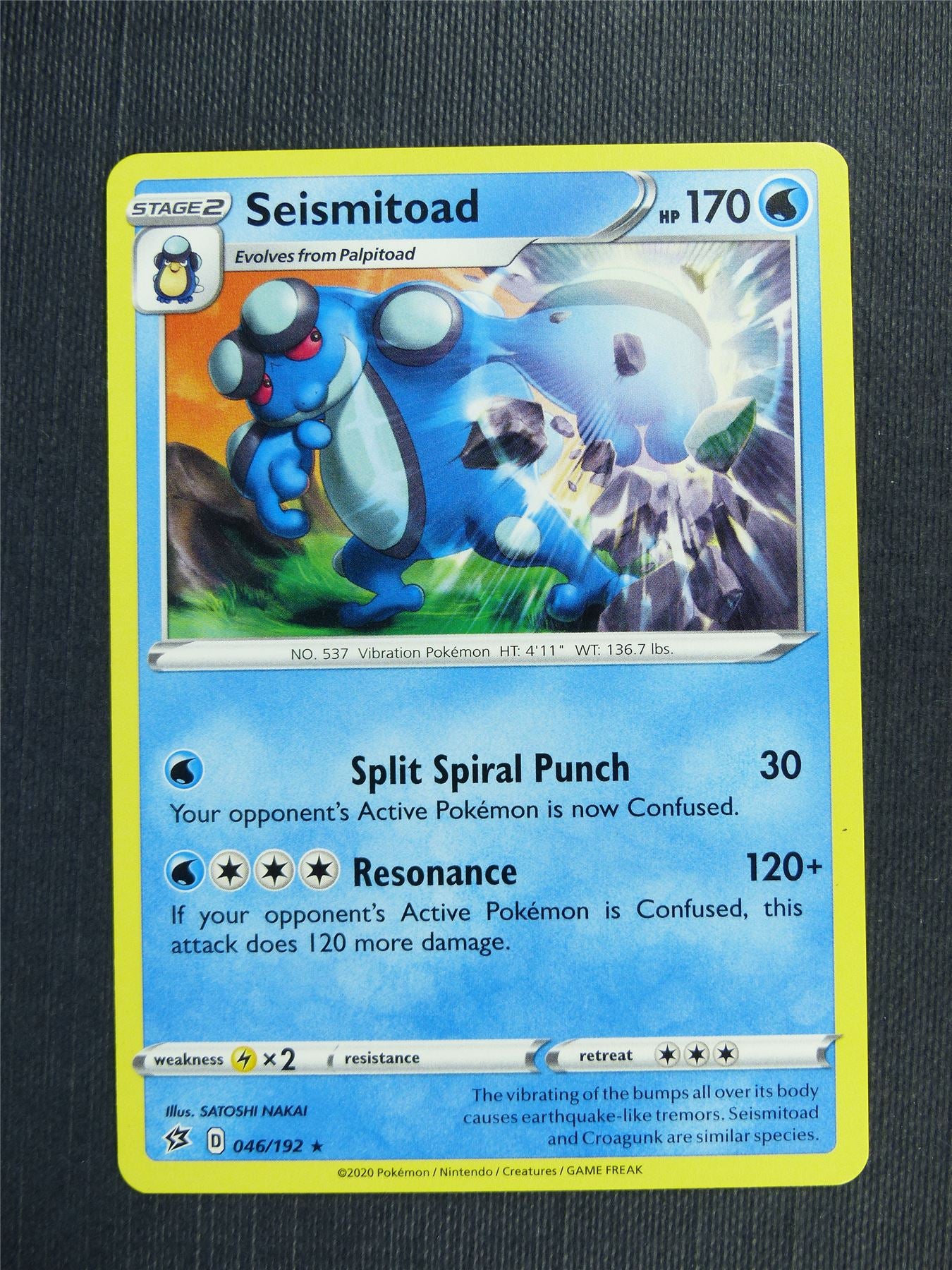 Seismitoad 046/192 - RCL - Pokemon Card #3GY Archeron Seismitoad 046/192 - RCL - Pokemon Card #3GY Archeron