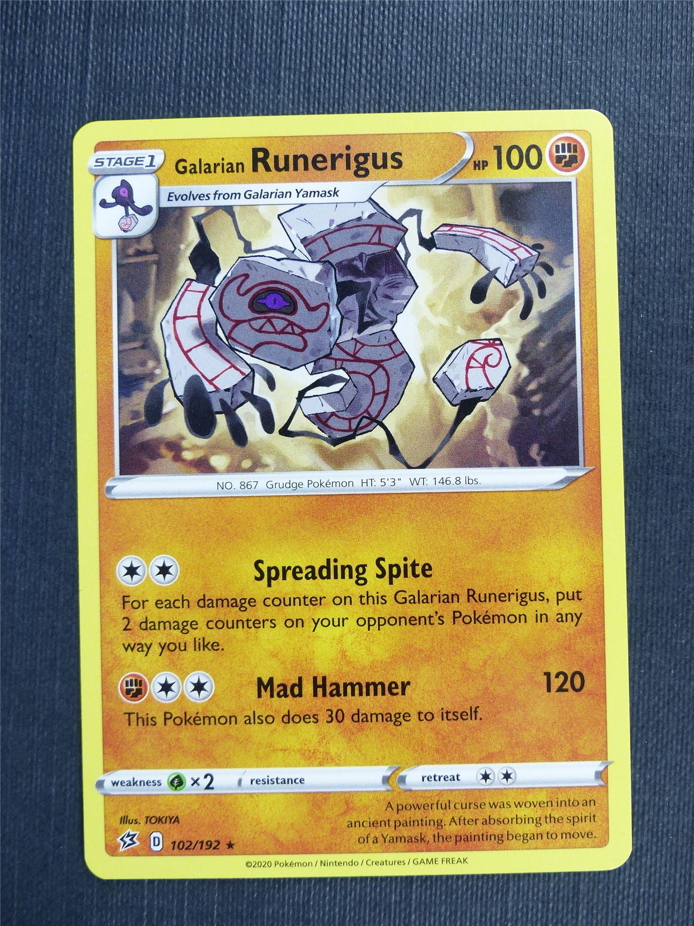 Galarian Runerigus 102/192 - RCL - Pokemon Card #3H4