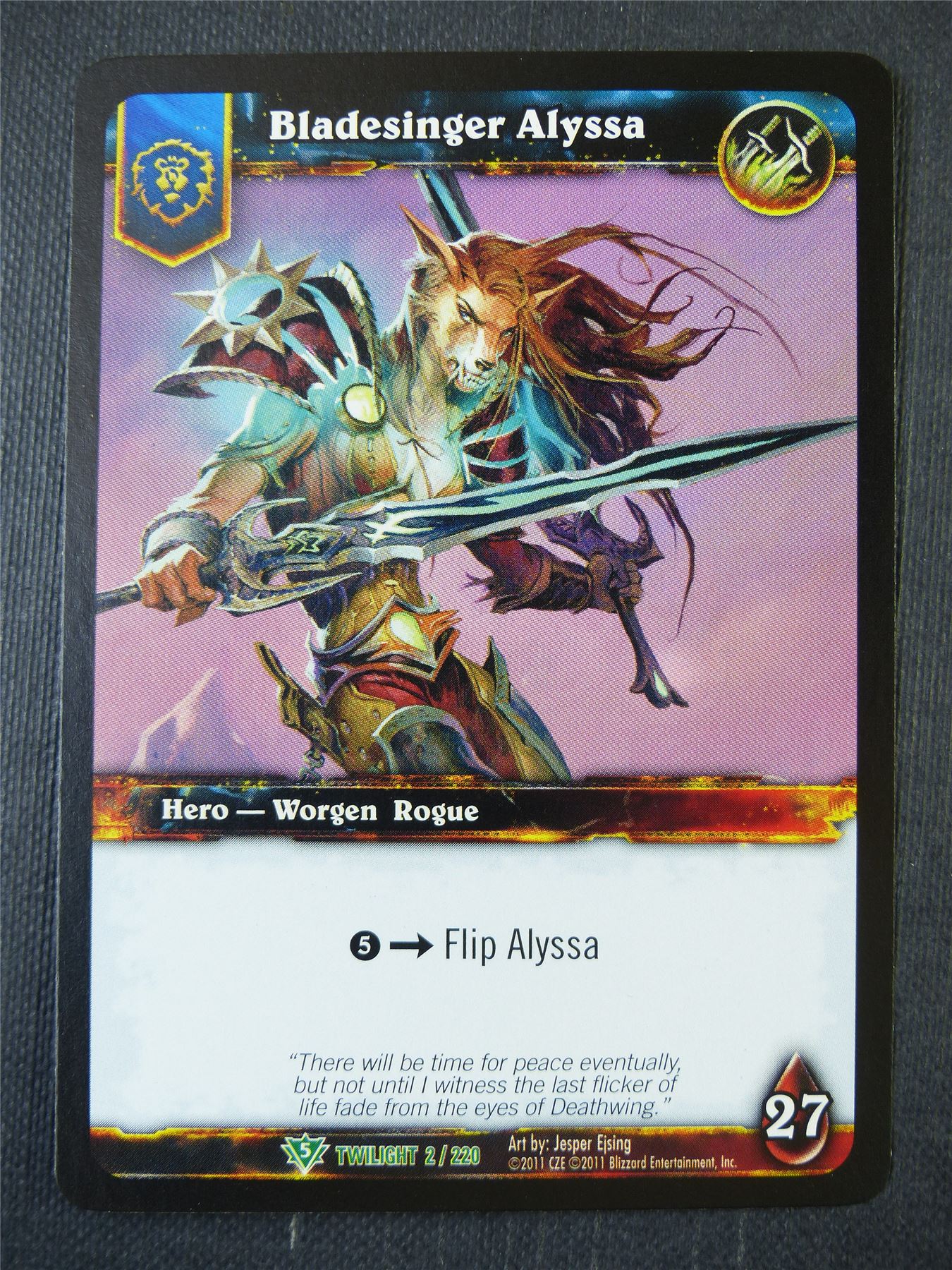 Bladesinger Alyssa 2/220 - WoW Card #162