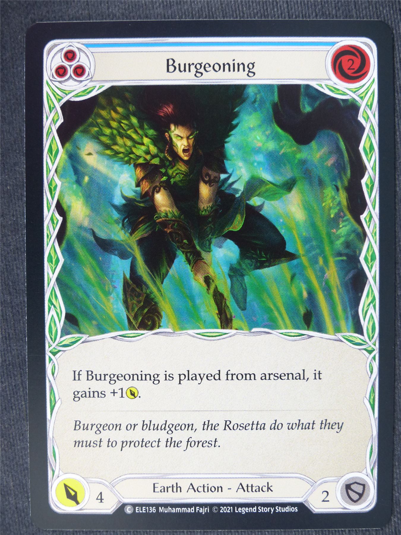 Burgeoning C Foil Blue - 1st Ed Tales of Aria - Flesh and Blood