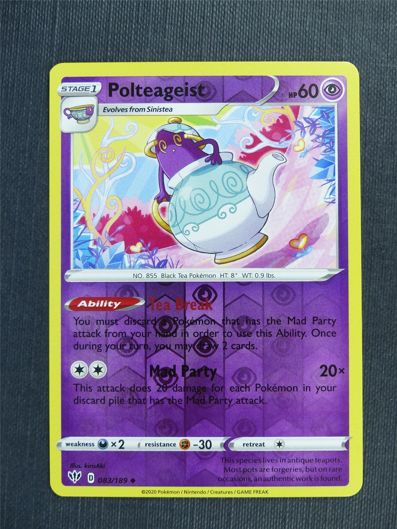 Polteageist 083/189 Reverse Holo - DAA - Pokemon Card #3BW Polteageist 083/189 Reverse Holo - DAA - Pokemon Card #3BW