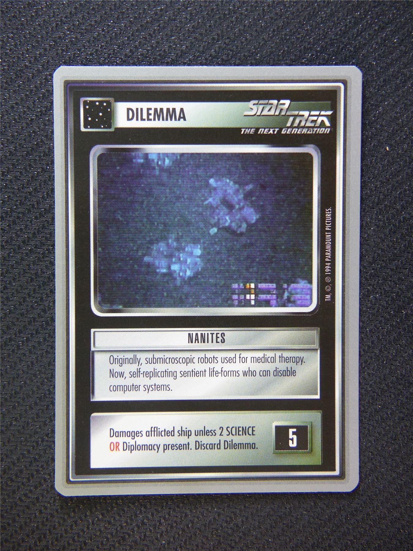 Dilemma Nanites - Star Trek Silver Border Card Decipher #2DZ