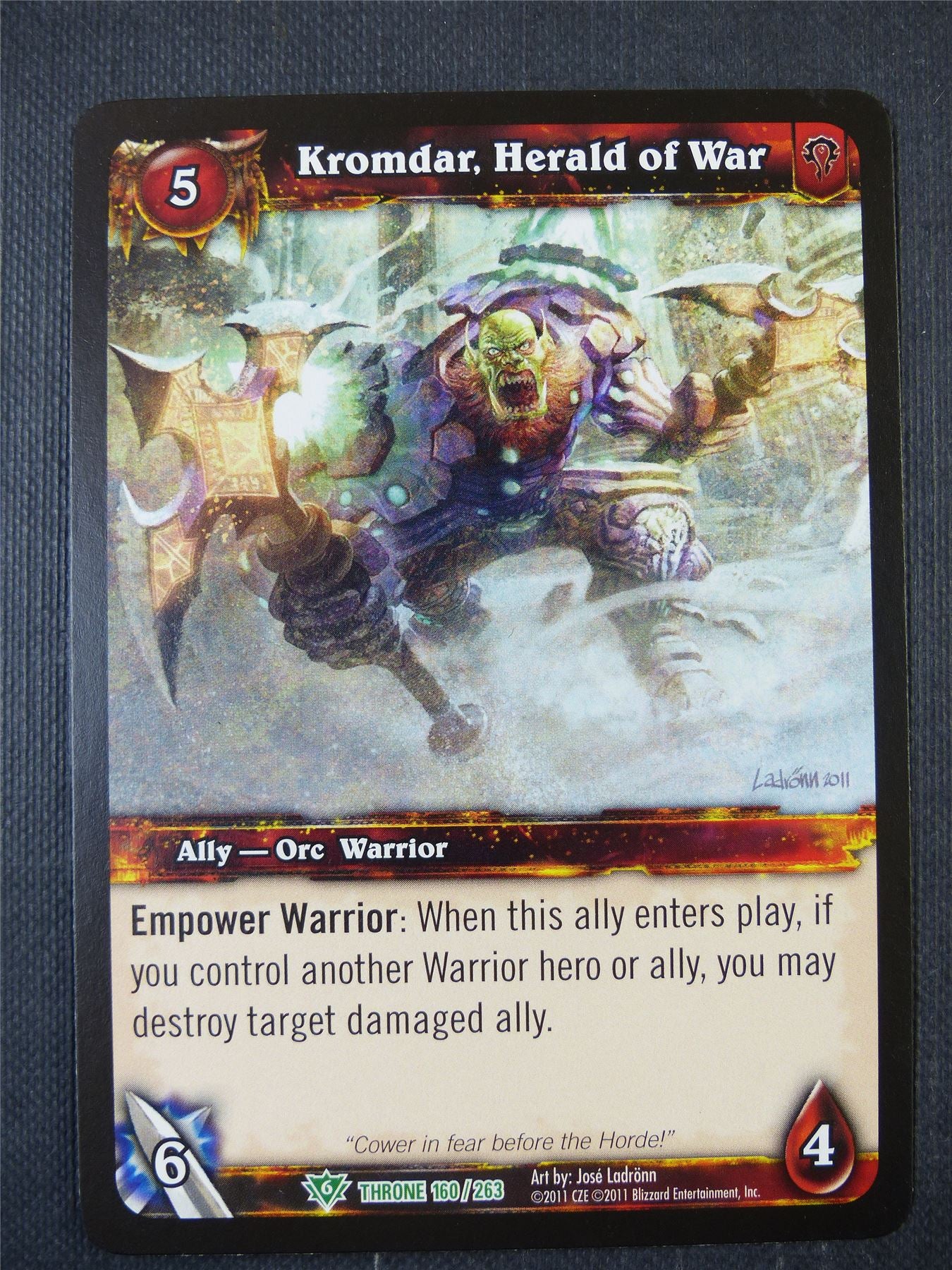 Kromdar Herald of War 160/263 - WoW Card #1D0