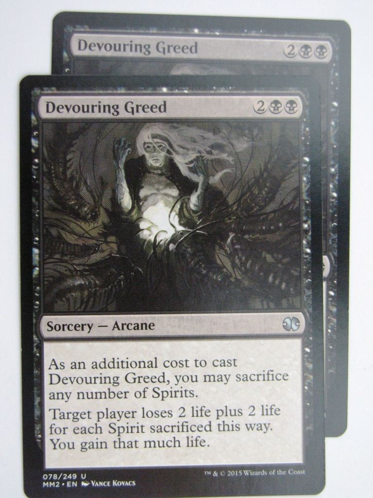 MTG MODERN MASTERS TWO: DEVOURING GREED x2 # 28B7 Archeron MTG MODERN MASTERS TWO: DEVOURING GREED x2 # 28B7 Archeron
