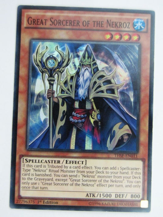 Yugioh Played Cards: GREAT SORCERER OF THE NEKROZ THSF SUPER RARE # 29G60