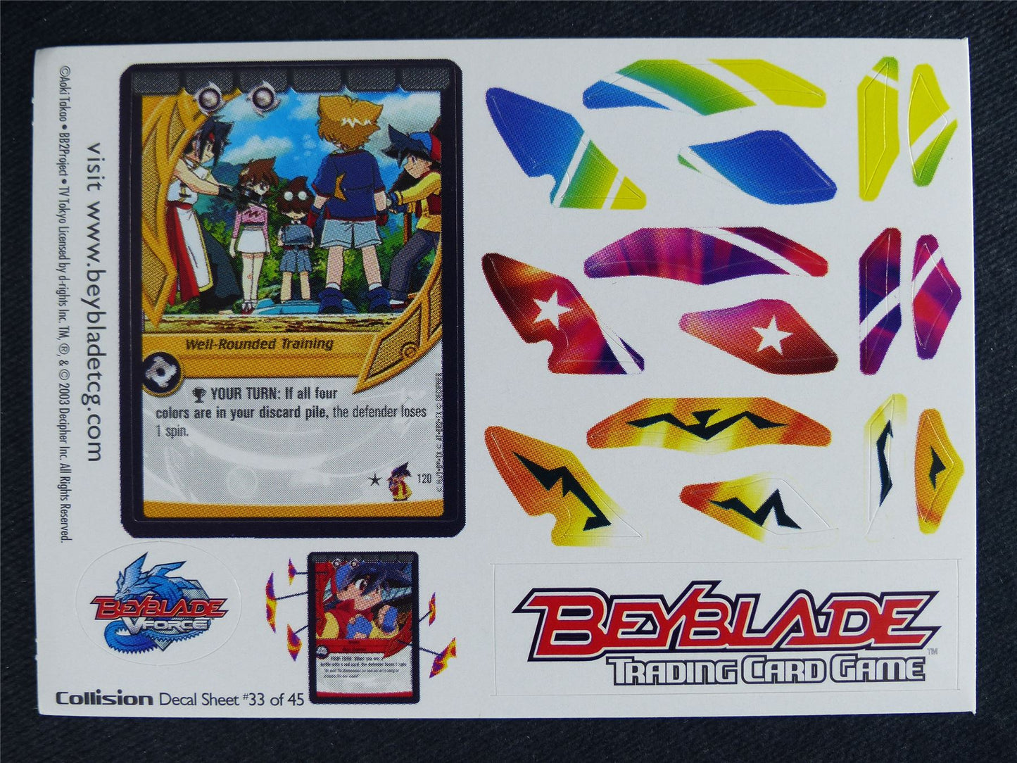 Beyblade Card Decal 33/45 - Beyblade Cards #WD