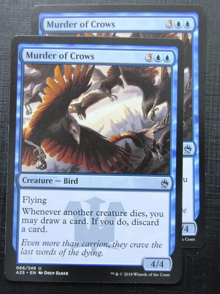 Murder of Crows x2 - Masters 25 - Mtg Card # 10A52 – Archeron