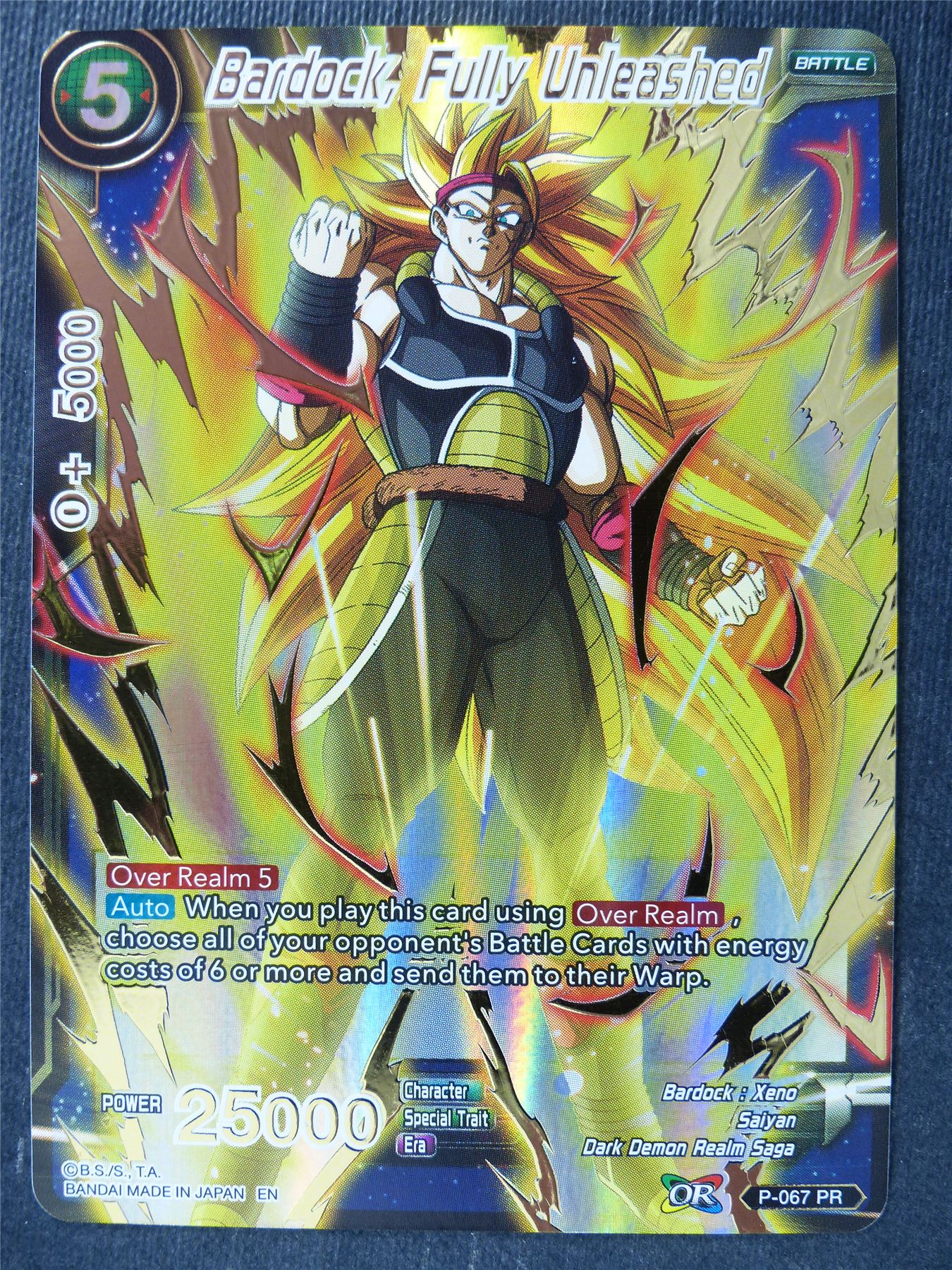 Bardock Fully Unleashed Foil - Mythic Booster - Dragon Ball Super Card #42K