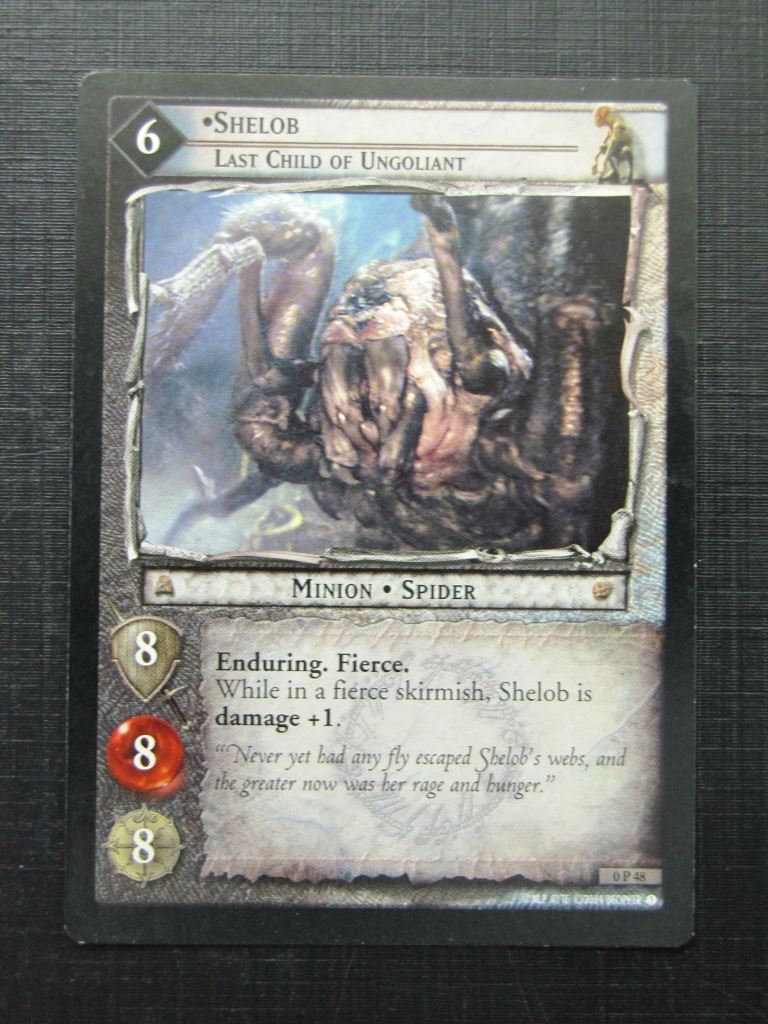 Shelob Last Child of Ungoliant 0 P 48 - Lotr Card # 13G96 Archeron Shelob Last Child of Ungoliant 0 P 48 - Lotr Card # 13G96 Archeron