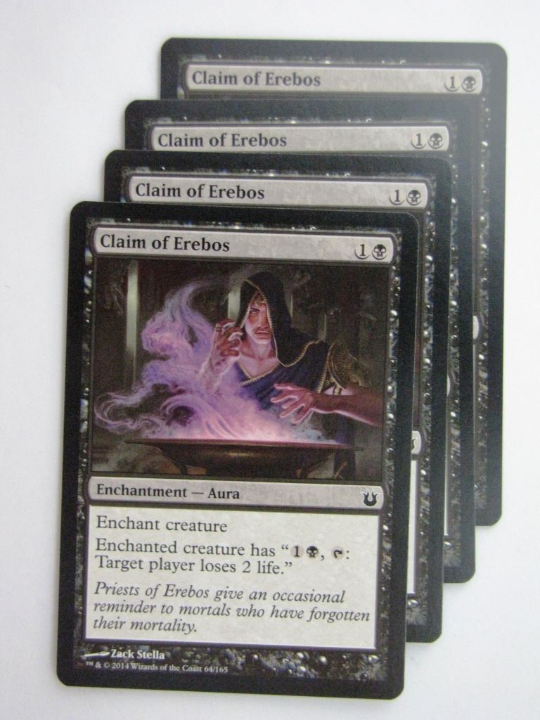 MTG Magic Cards: CLAIM OF EREBOS x4 Born of the Gods playset # 24B83