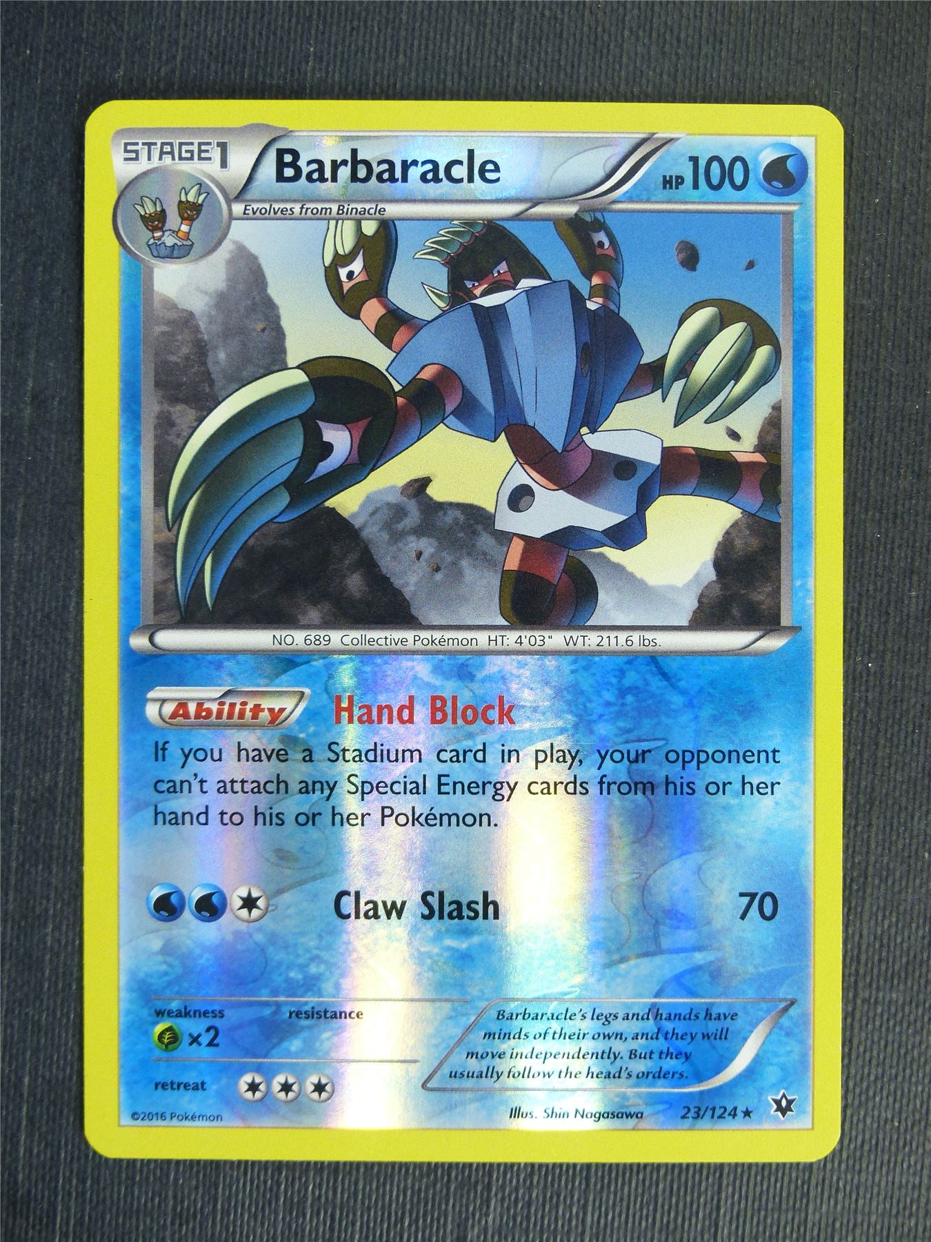 barbaracle pokemon card Barbaracle 23/124 Reverse Holo